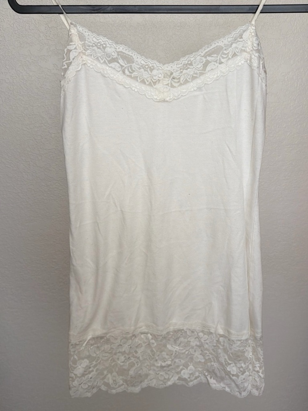 Zenana Outfitters Ivory Lace-Trim Slip